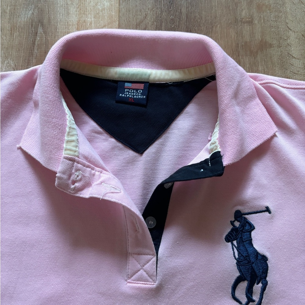 Y2k Women’s Polo Ralph Lauren baby pink short sleeve polo - small - Picture 5 of 5